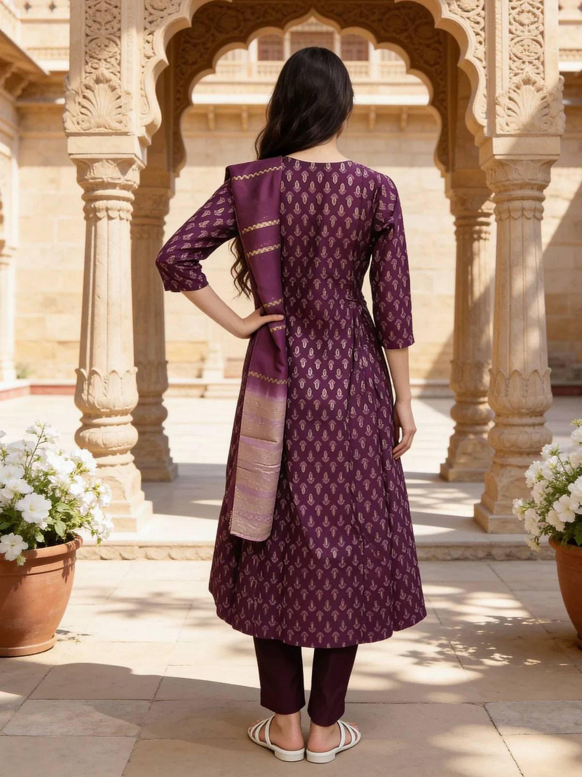 Poly Viscose Embroidered