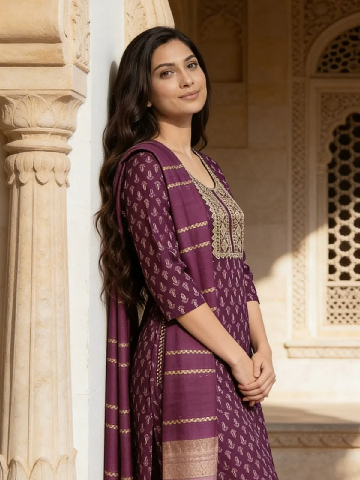 Poly Viscose Embroidered